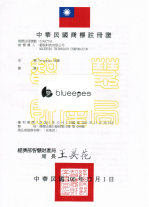 BlueEyes 商标注册证